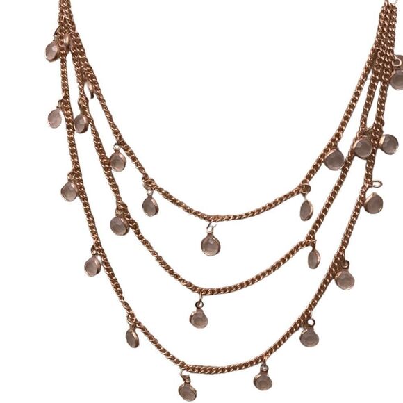 Chico’s three layer rhinestone necklace NWOT - Picture 2 of 3